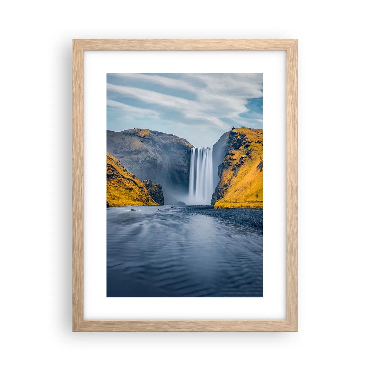 Poster in einem Rahmen aus heller Eiche - Ewige Dauer, ewige Bewegung - 30x40 cm