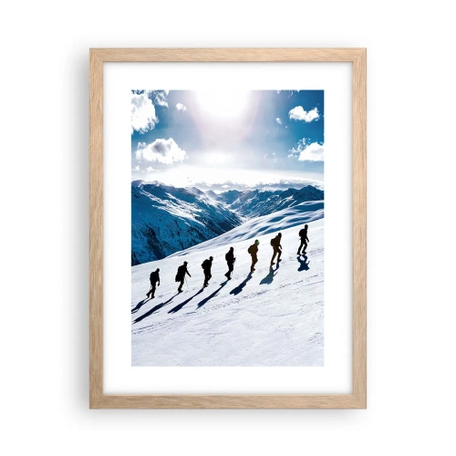 Poster in einem Rahmen aus heller Eiche - Das Team der Eroberer - 30x40 cm