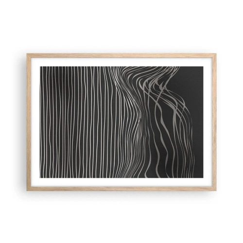 Poster in einem Rahmen aus heller Eiche - Rhythmus und Akzent - 70x50 cm