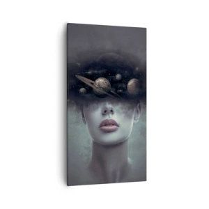 Bild auf Leinwand - Leinwandbild - Und die Planeten spielen verrückt ... - 55x100 cm