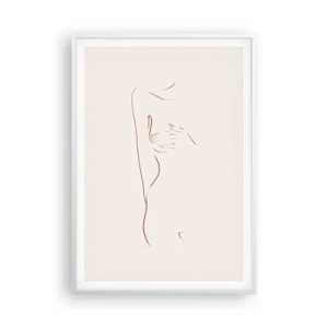 Poster in einem weißen Rahmen - Die Form des Verlangens - 70x100 cm