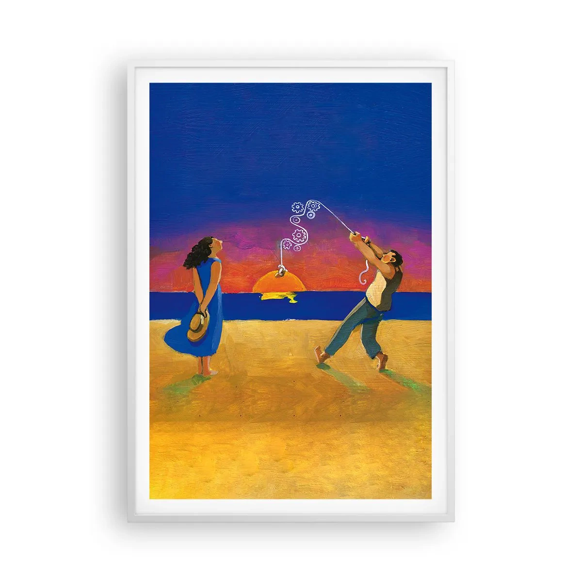 Poster in einem weißen Rahmen - Mehr als ein Sternchen vom Himmel - 70x100 cm