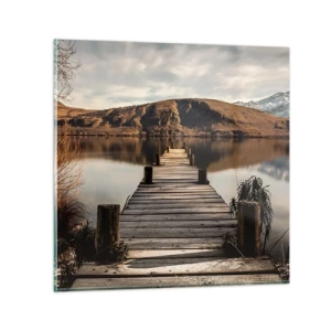 Glasbild - Bild auf glas - Landschaft in Stille - 30x30 cm