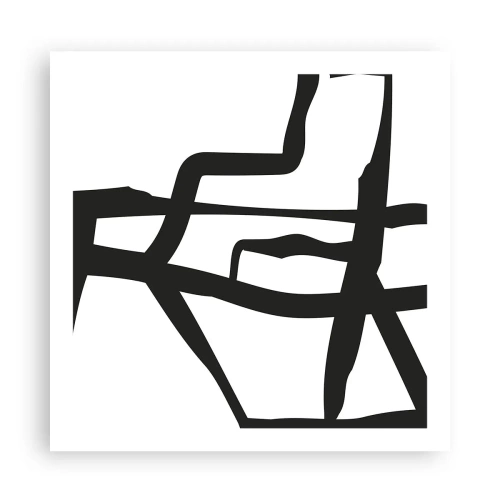 Poster - Schwarz-Weiß-Design - 60x60 cm