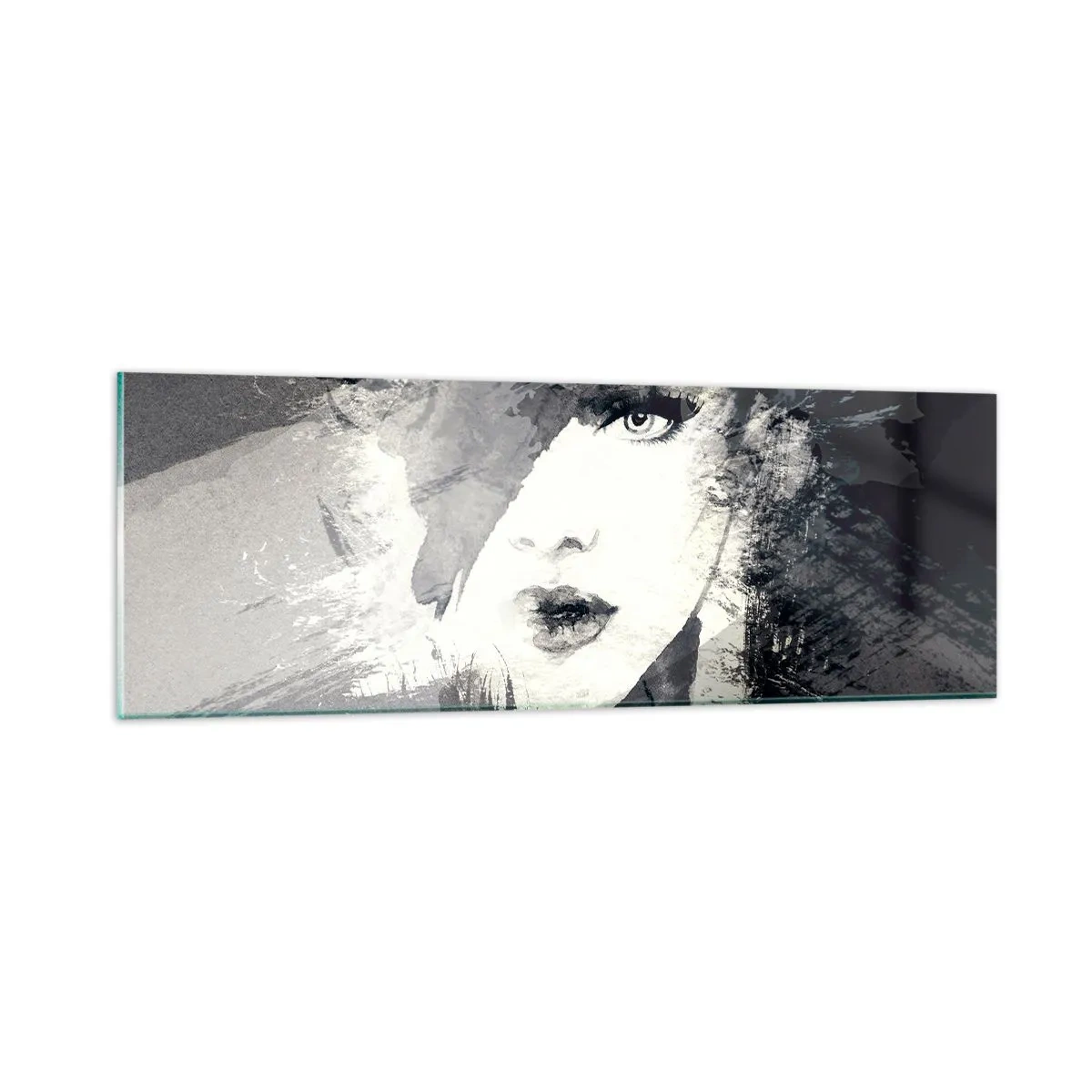 Glasbild - Bild auf glas - Hinter einem grauen Schleier - 90x30 cm