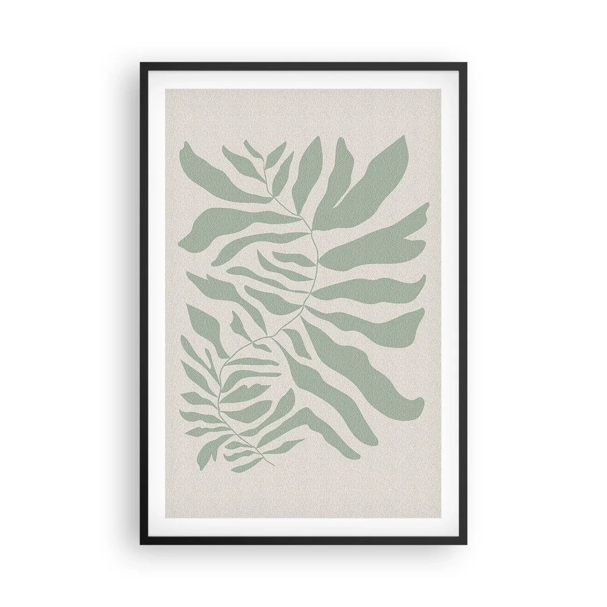 Poster in einem schwarzem Rahmen - Smaragdzweig - 61x91 cm