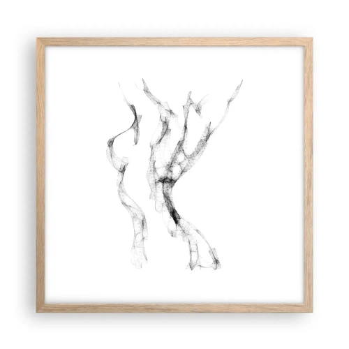 Poster in einem Rahmen aus heller Eiche - Schön und stark - 50x50 cm