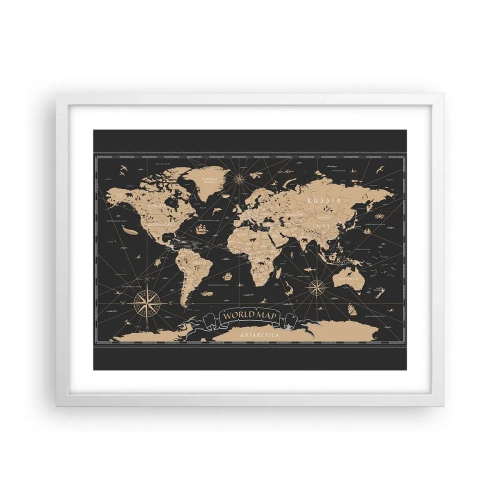 Poster in einem weißen Rahmen - Die Grenzen meiner Welt - 50x40 cm