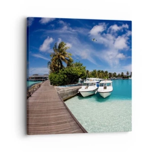 Bild auf Leinwand - Leinwandbild - Doch das Paradies gibt es - 30x30 cm