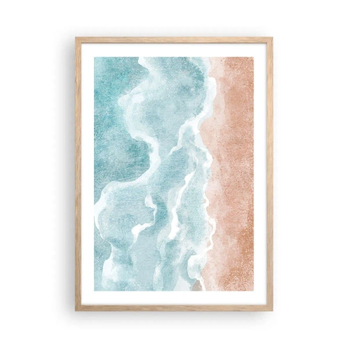 Poster in einem Rahmen aus heller Eiche - Cloud-Abstraktion - 50x70 cm