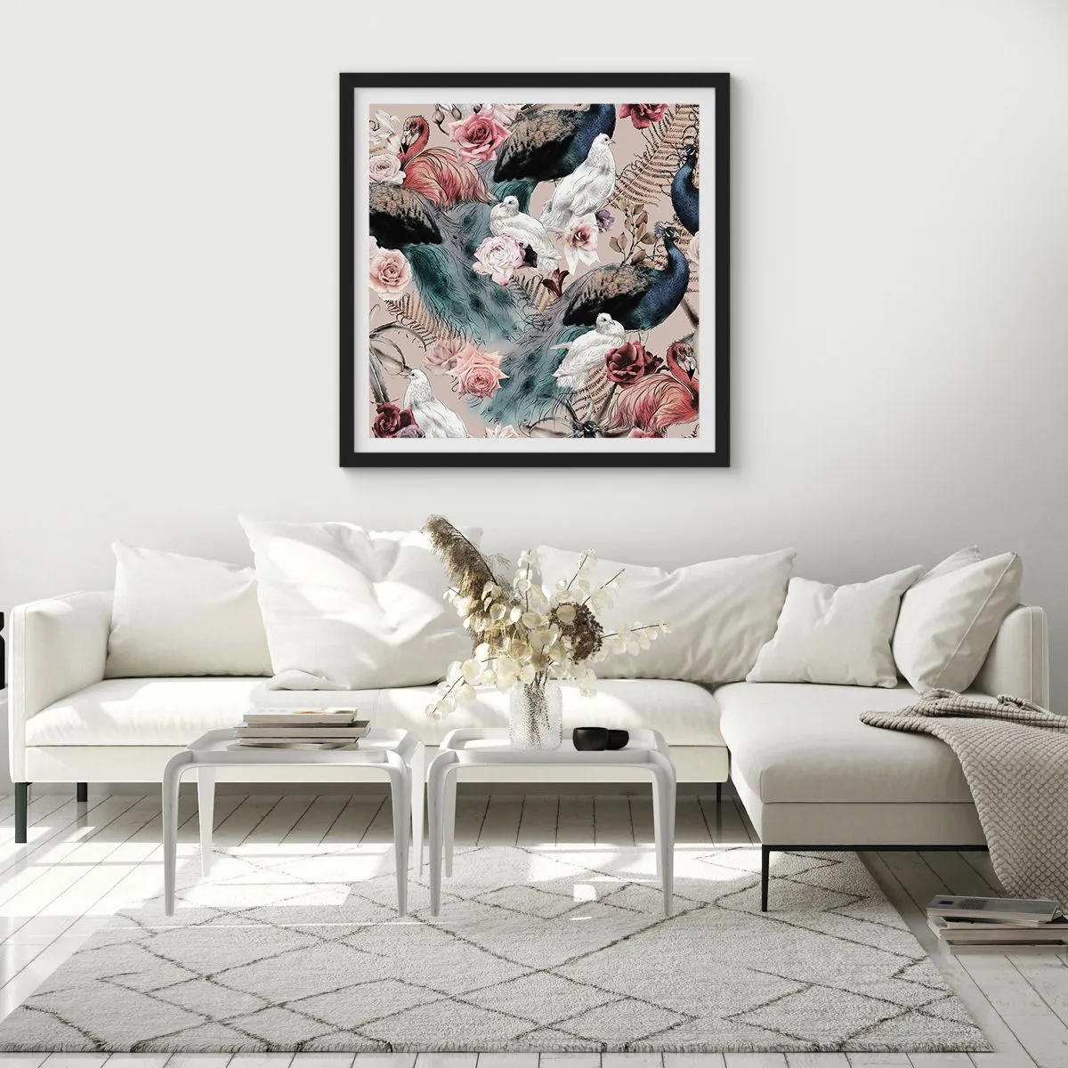 Poster in einem schwarzem Rahmen - Im Schlossgarten - 40x40 cm