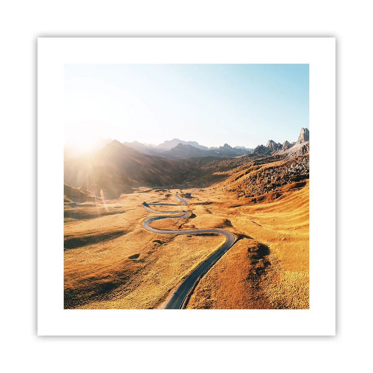 Poster - In einem goldenen Tal - 40x40 cm