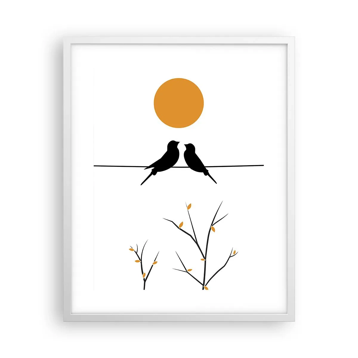 Poster in einem weißen Rahmen - Abend der Nachtigallen - 40x50 cm