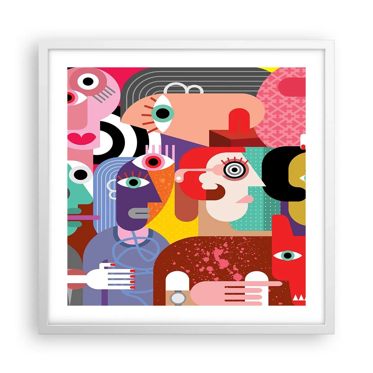 Poster in einem weißen Rahmen - Wir sind von Herrn Picasso - 50x50 cm