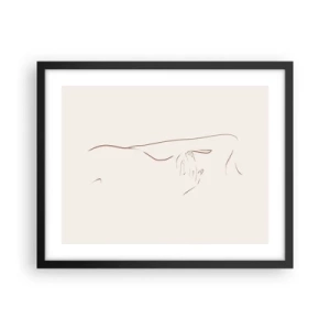 Poster in einem schwarzem Rahmen - Die Form des Verlangens - 50x40 cm