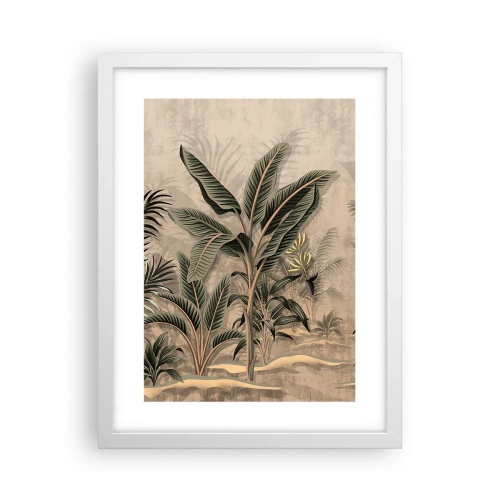 Poster in einem weißen Rahmen - Eine Gravur im Kolonialstil - 30x40 cm