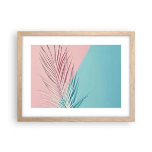 Poster in einem Rahmen aus heller Eiche - Tropischer Eindruck - 40x30 cm