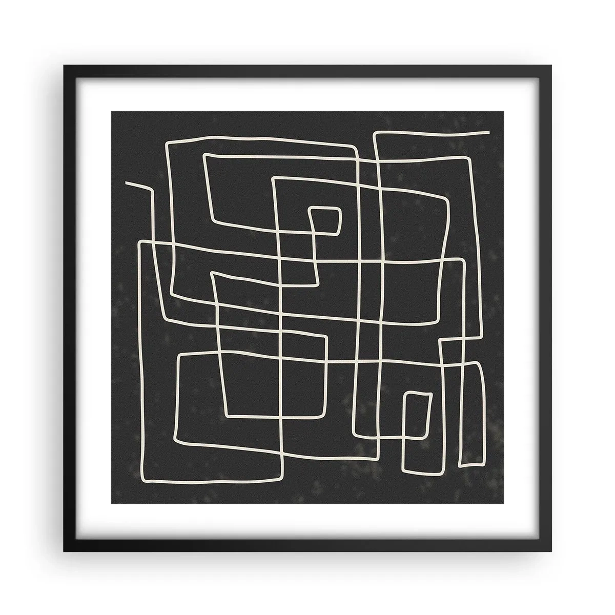 Poster in einem schwarzem Rahmen - Nicht so einfach - 50x50 cm