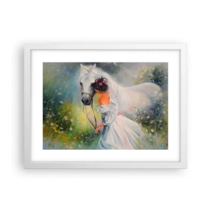 Poster in einem weißen Rahmen - Wie aus einem schönen Traum - 40x30 cm