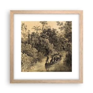 Poster in einem Rahmen aus heller Eiche - Expedition zur Quelle - 30x30 cm