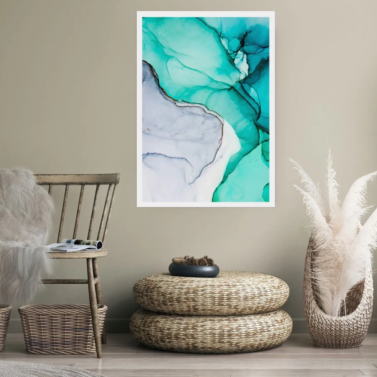 Poster - Eine Studie in Türkis - 70x100 cm