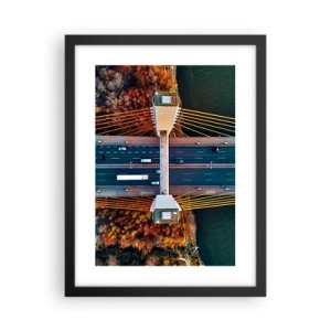 Poster in einem schwarzem Rahmen - Jenseits der Gewässer, jenseits der Wälder - 30x40 cm