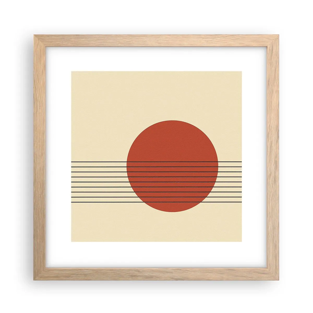 Poster in einem Rahmen aus heller Eiche - Immer wieder und weiter - 30x30 cm