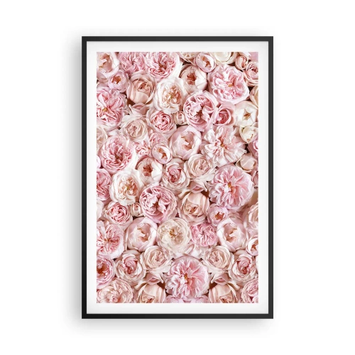 Poster in einem schwarzem Rahmen - Auf Rosen gebettet - 61x91 cm