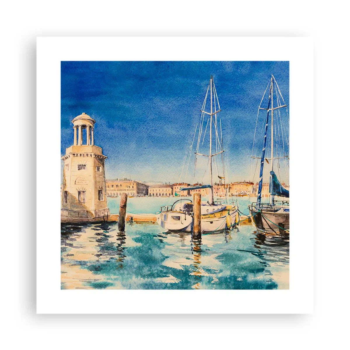 Poster - Sonnige Lagune - 40x40 cm