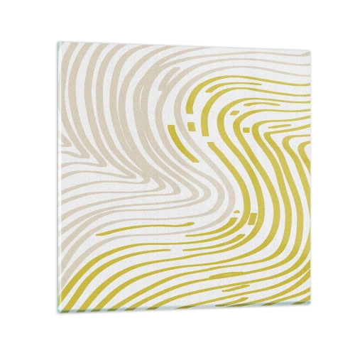 Glasbild - Bild auf glas - Komposition mit sanfter Biegung - 40x40 cm