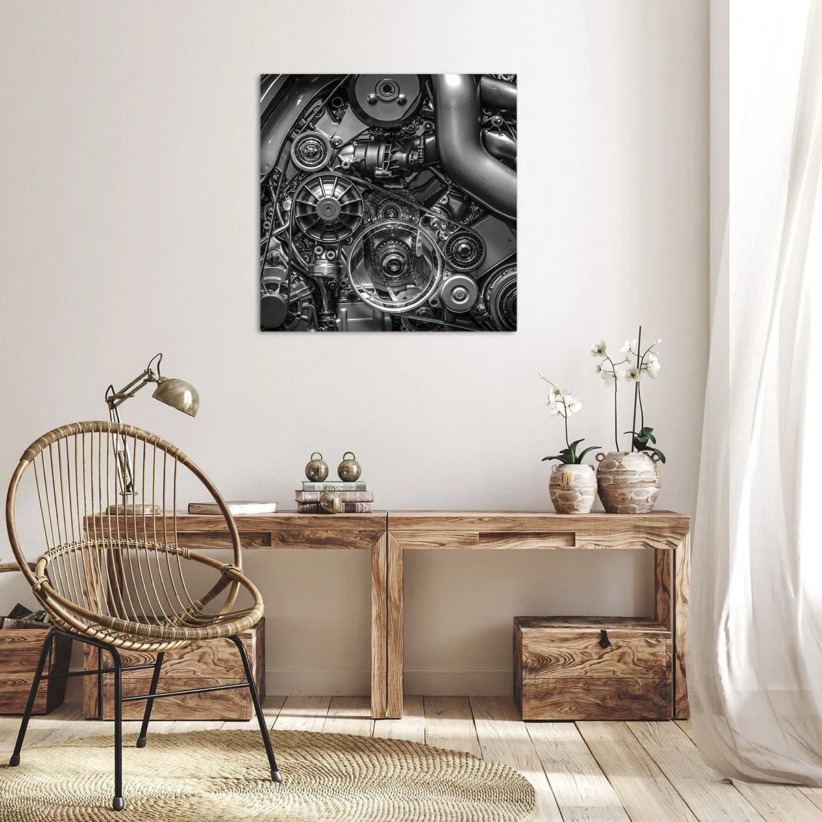 Bild auf Leinwand - Leinwandbild - Die Poesie der Mechanik - 40x40 cm