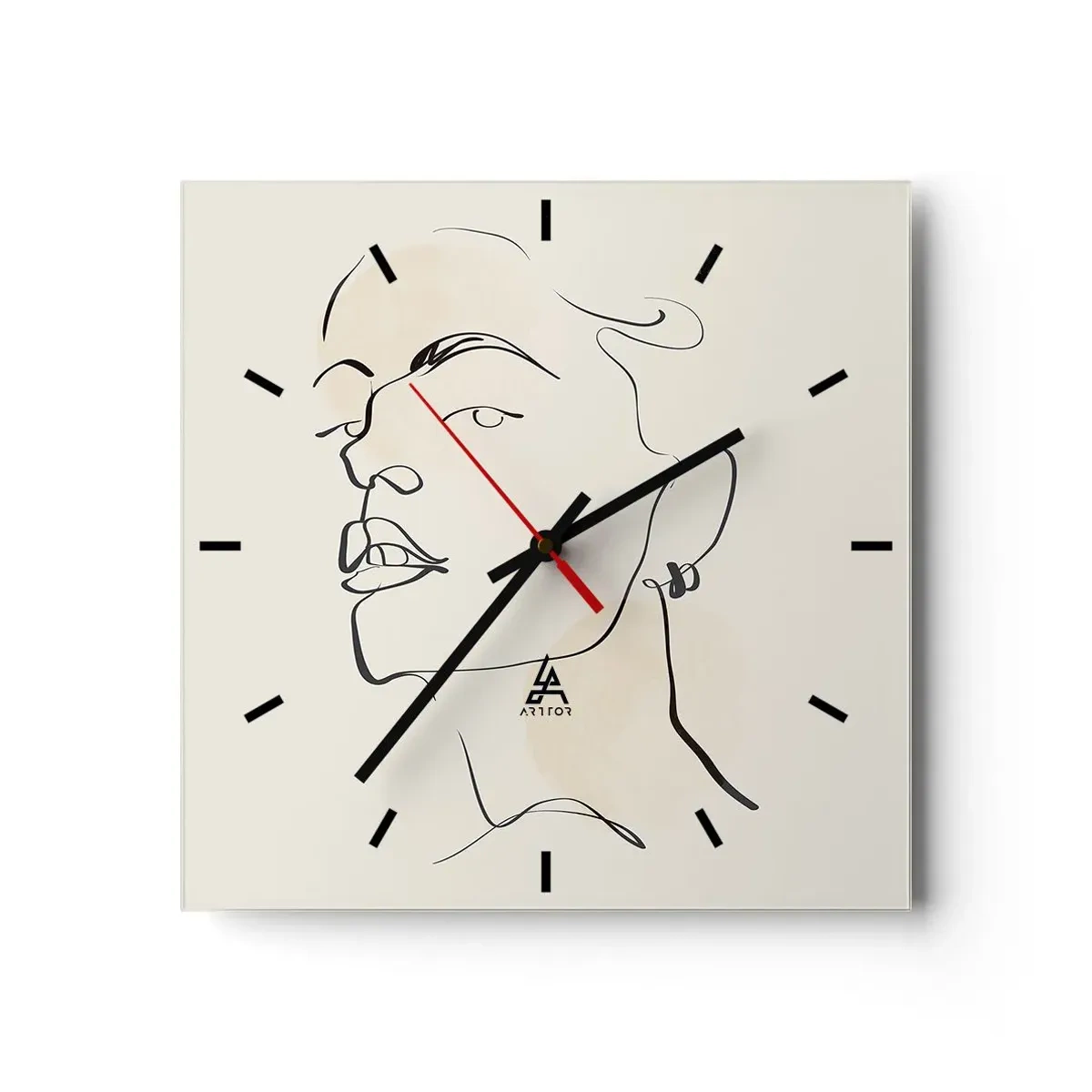 Wanduhr - Glasuhr - Ein stolzer Blick - 40x40 cm