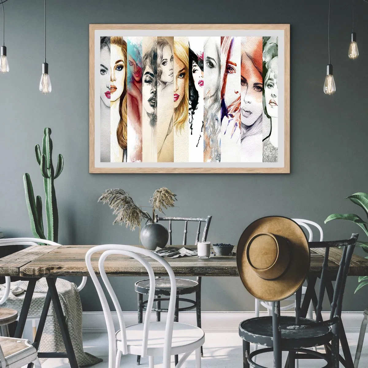 Poster in einem Rahmen aus heller Eiche - Und es ist immer DU - 91x61 cm