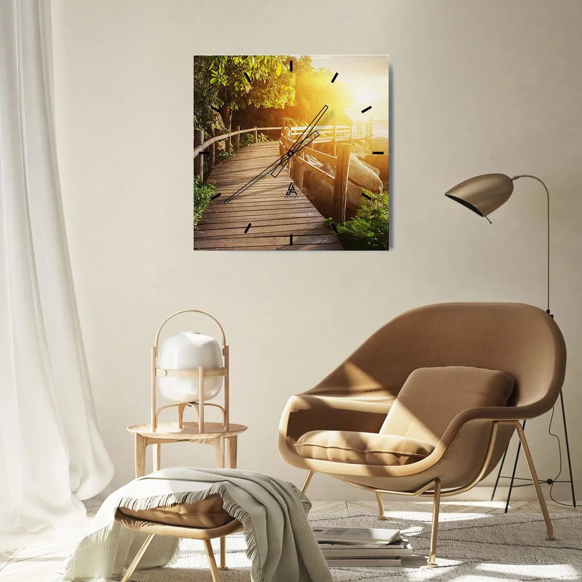 Wanduhr - Glasuhr - Noch eine Wendung, ein weiteres Wunder - 40x40 cm