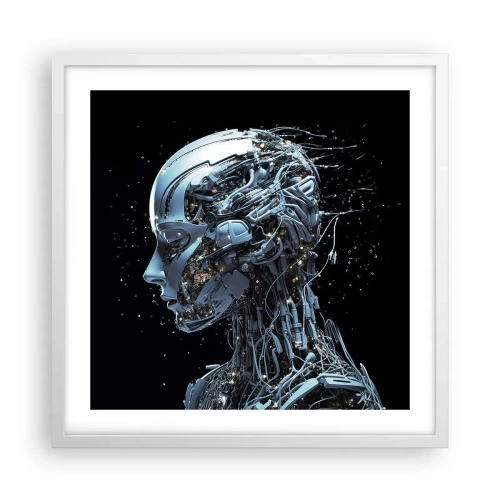 Poster in einem weißen Rahmen - Technologie ist eine Frau - 50x50 cm