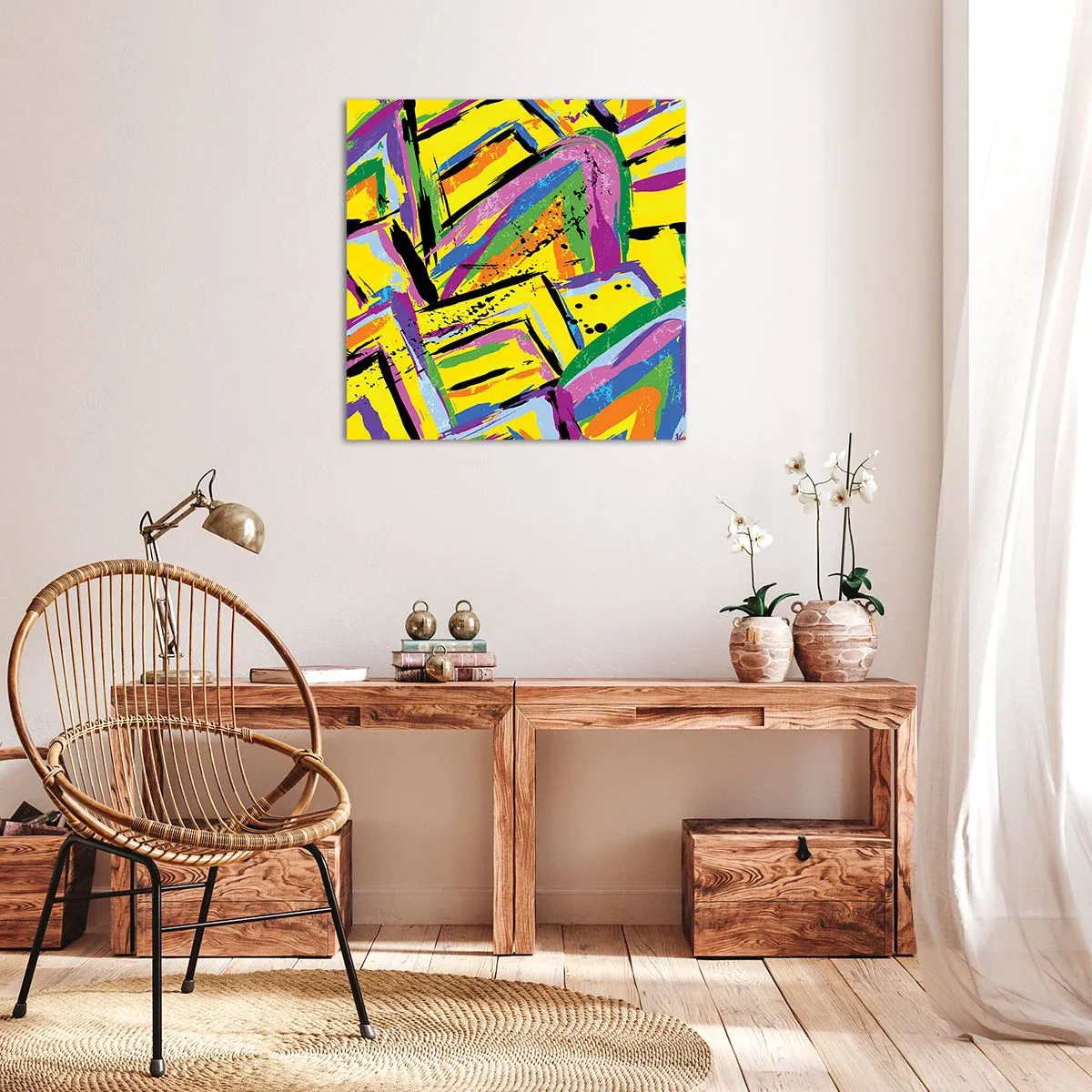 Bild auf Leinwand - Leinwandbild - Bis sie vor Freude schreit - 60x60 cm