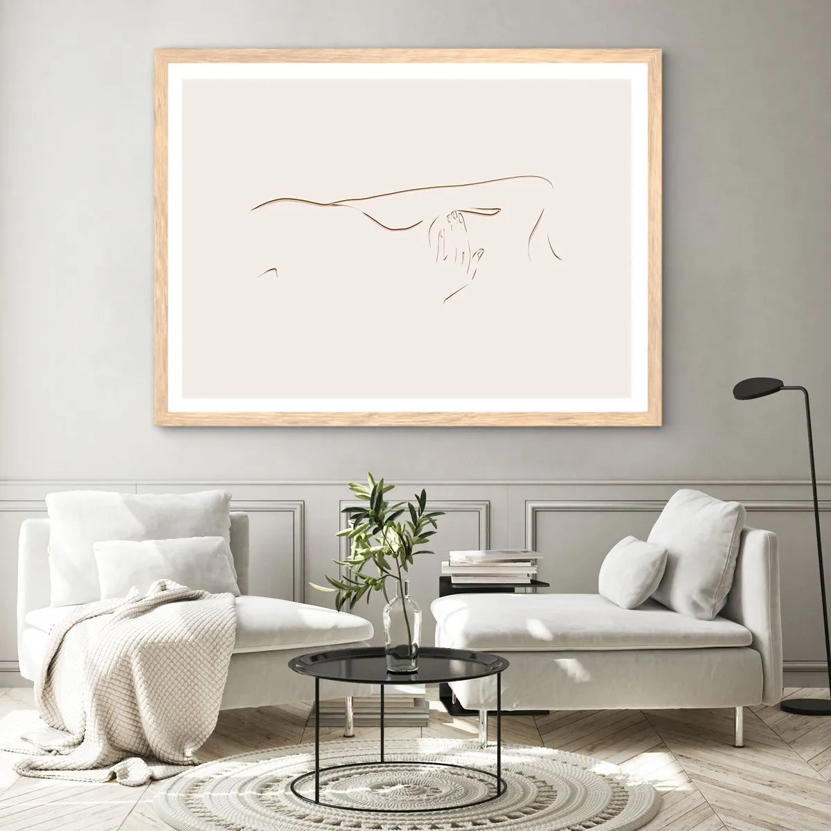 Poster in einem Rahmen aus heller Eiche - Die Form des Verlangens - 40x30 cm