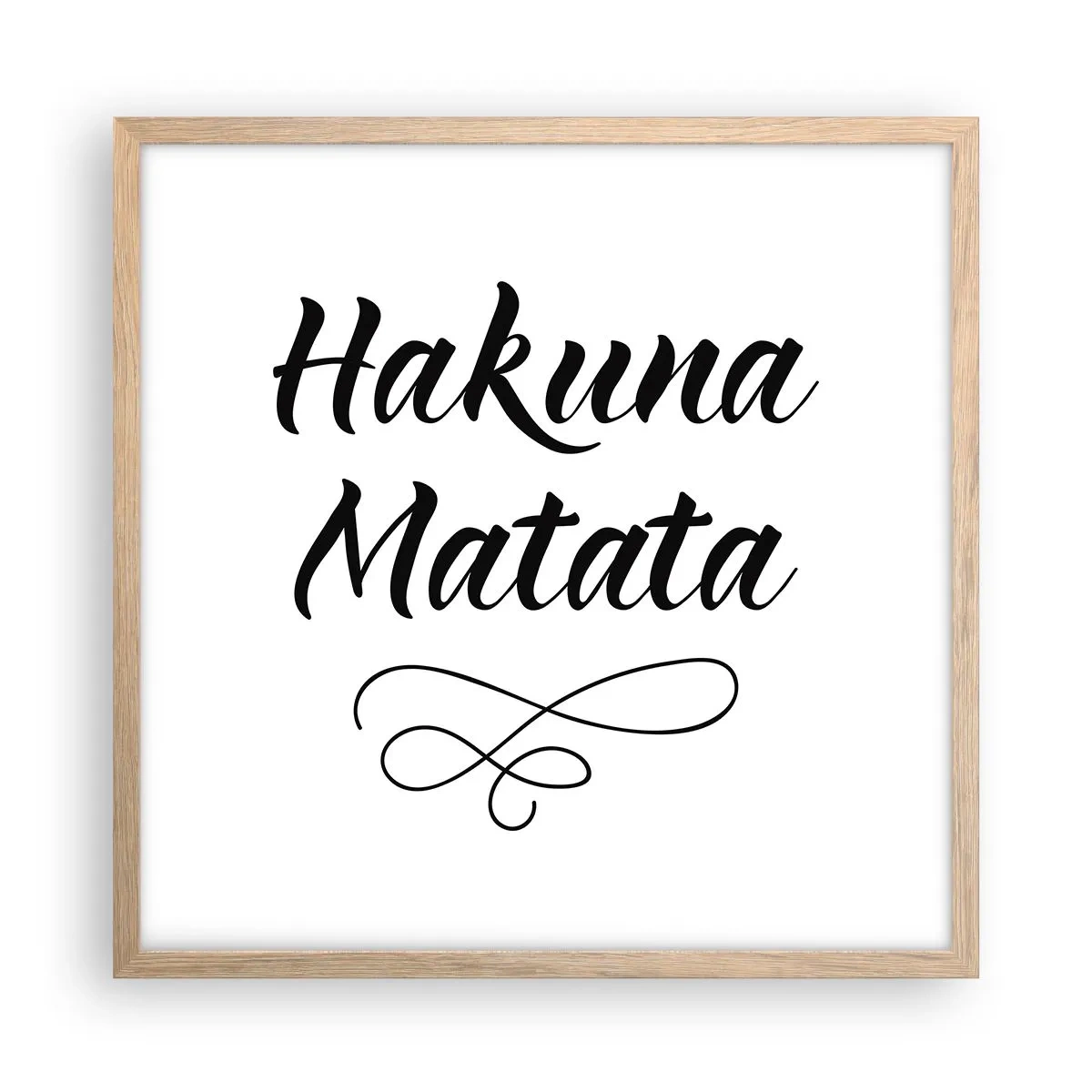 Poster in einem Rahmen aus heller Eiche - Bester Ratschlag - 50x50 cm