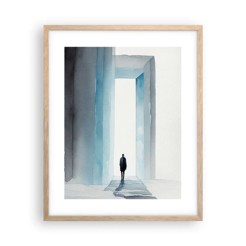 Poster in einem Rahmen aus heller Eiche - Lebe ohne Grenzen - 40x50 cm