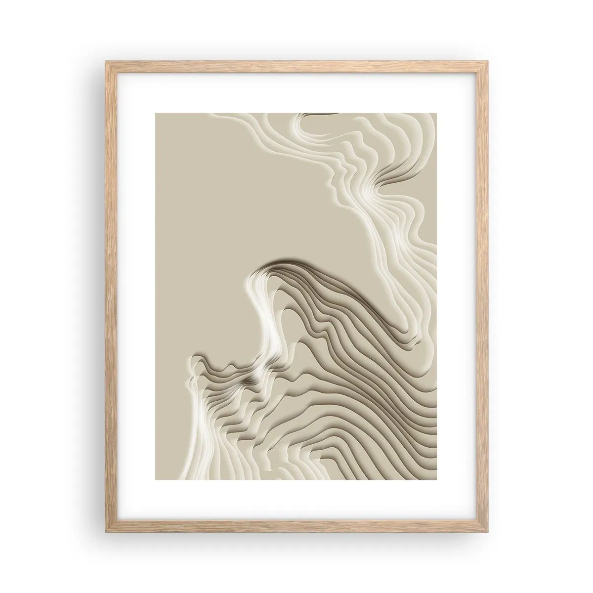 Poster in einem Rahmen aus heller Eiche - Topographie der Kunst - 40x50 cm