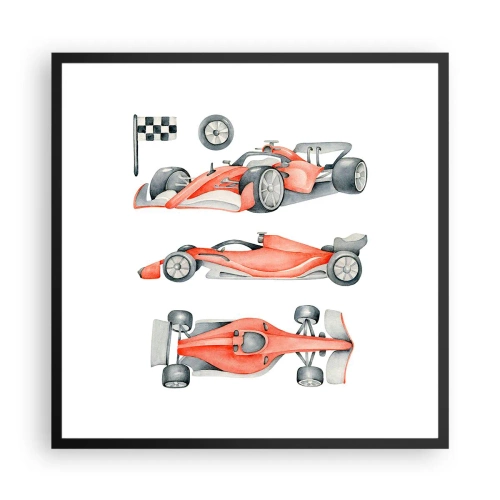 Poster in einem schwarzem Rahmen - Dem Traum folgen - 60x60 cm