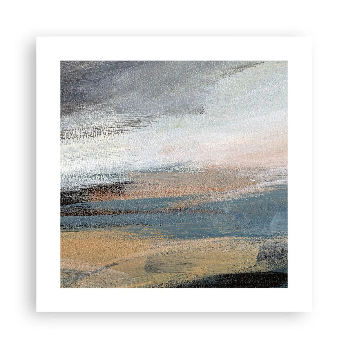 Poster - Abstraktion: nördliche Landschaft - 40x40 cm