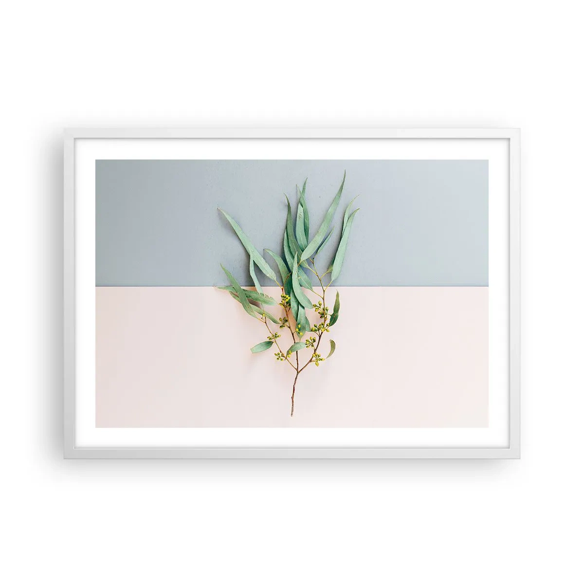 Poster in einem weißen Rahmen - Pastellige Subtilität - 70x50 cm