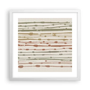 Poster in einem weißen Rahmen - Musikalische Notation von Farben - 40x40 cm