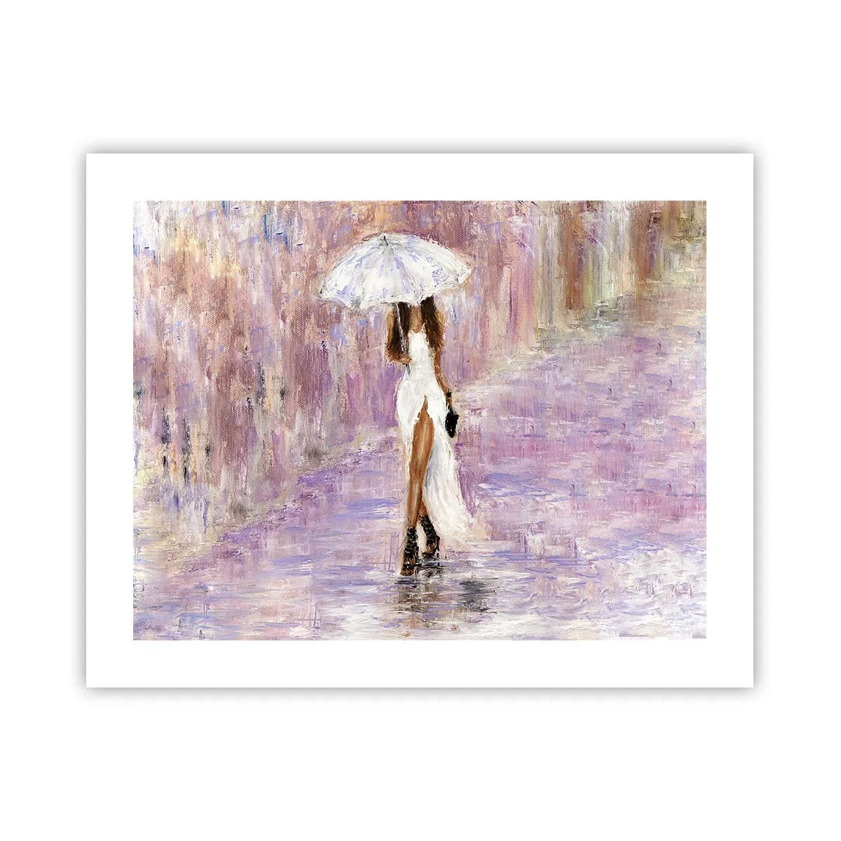 Poster - Im lila Regen - 50x40 cm