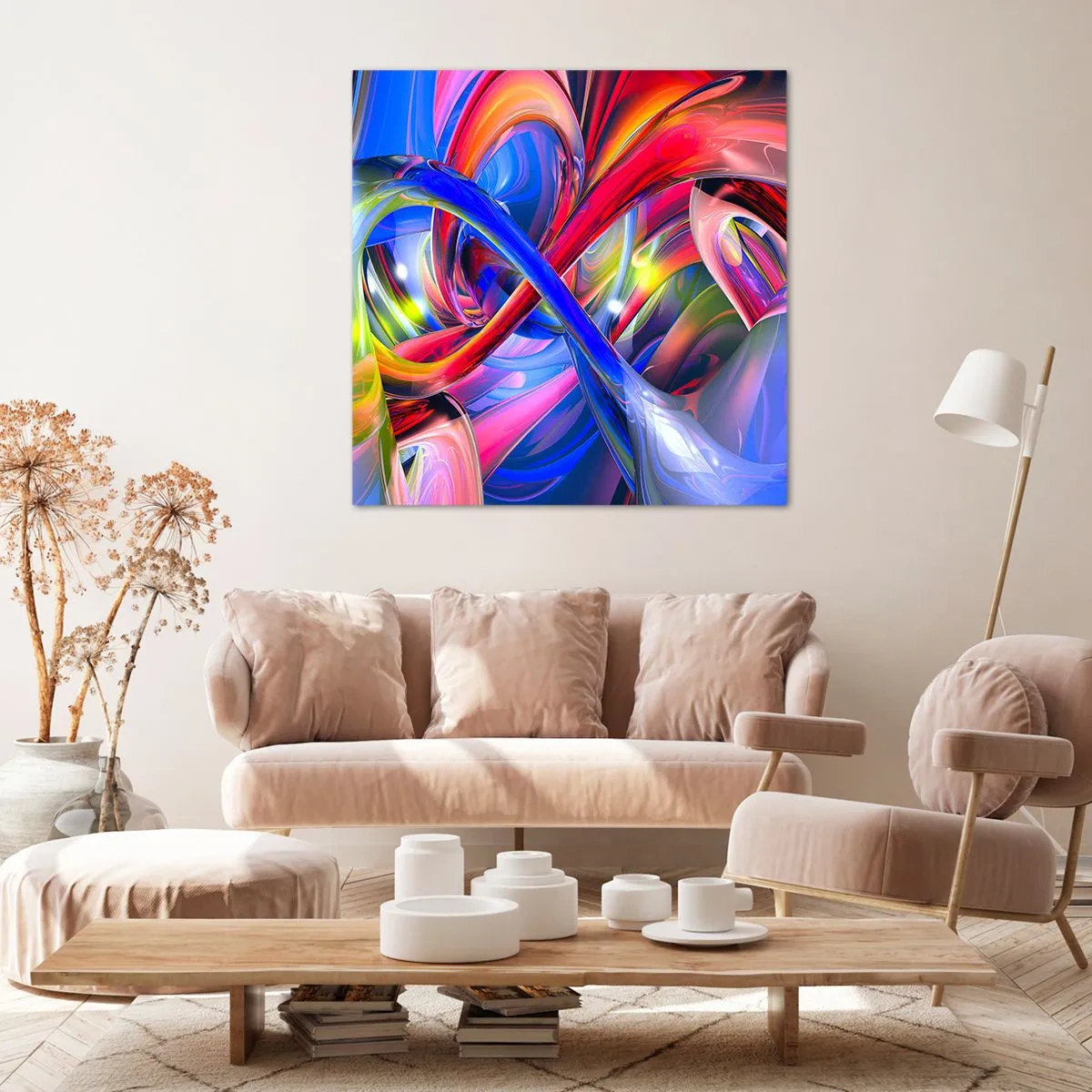 Bild auf Leinwand - Leinwandbild - Ein Tanz der Farben - 40x40 cm