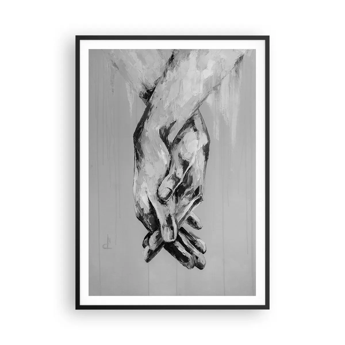 Poster in einem schwarzem Rahmen - Anfang… - 70x100 cm