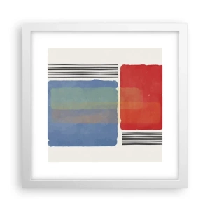 Poster in einem weißen Rahmen - Der Geist und der Buchstabe der Geometrie - 30x30 cm