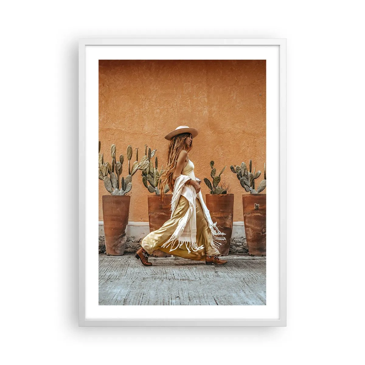 Poster in einem weißen Rahmen - Hippie-Stil - 50x70 cm