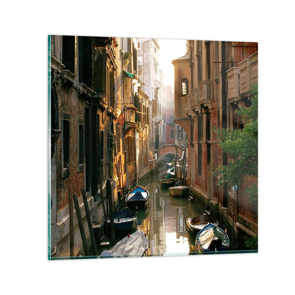 Glasbild - Bild auf glas - In einer venezianischen Gasse - 30x30 cm